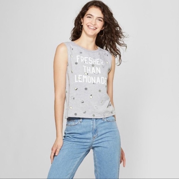Modern Lux Fresher than Lemonade Crop Tank - Picture 1 of 5